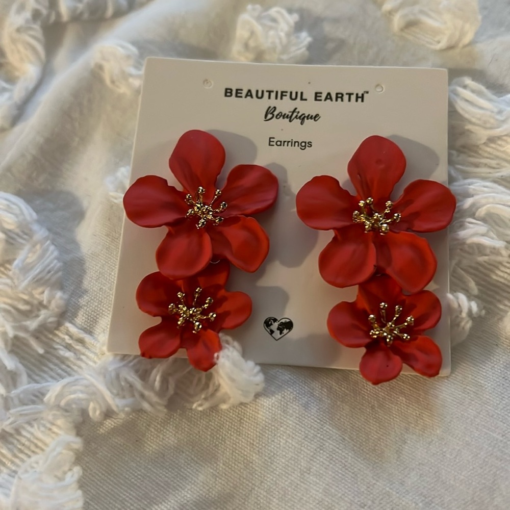 Floral statement earrings